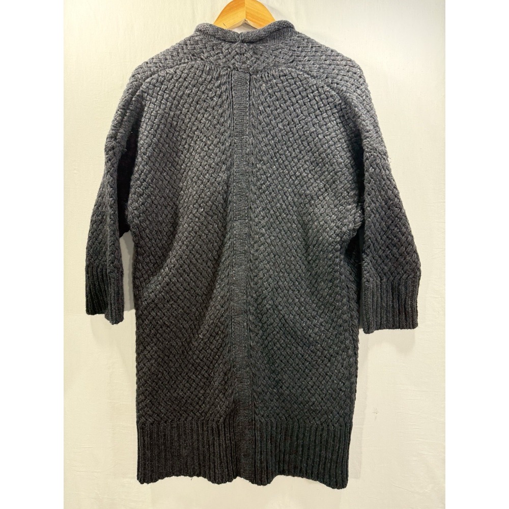 Banana Republic Textured Cocoon Long Cardigan Sweater Gray Wool Blend Size S NWT - Picture 4 of 12